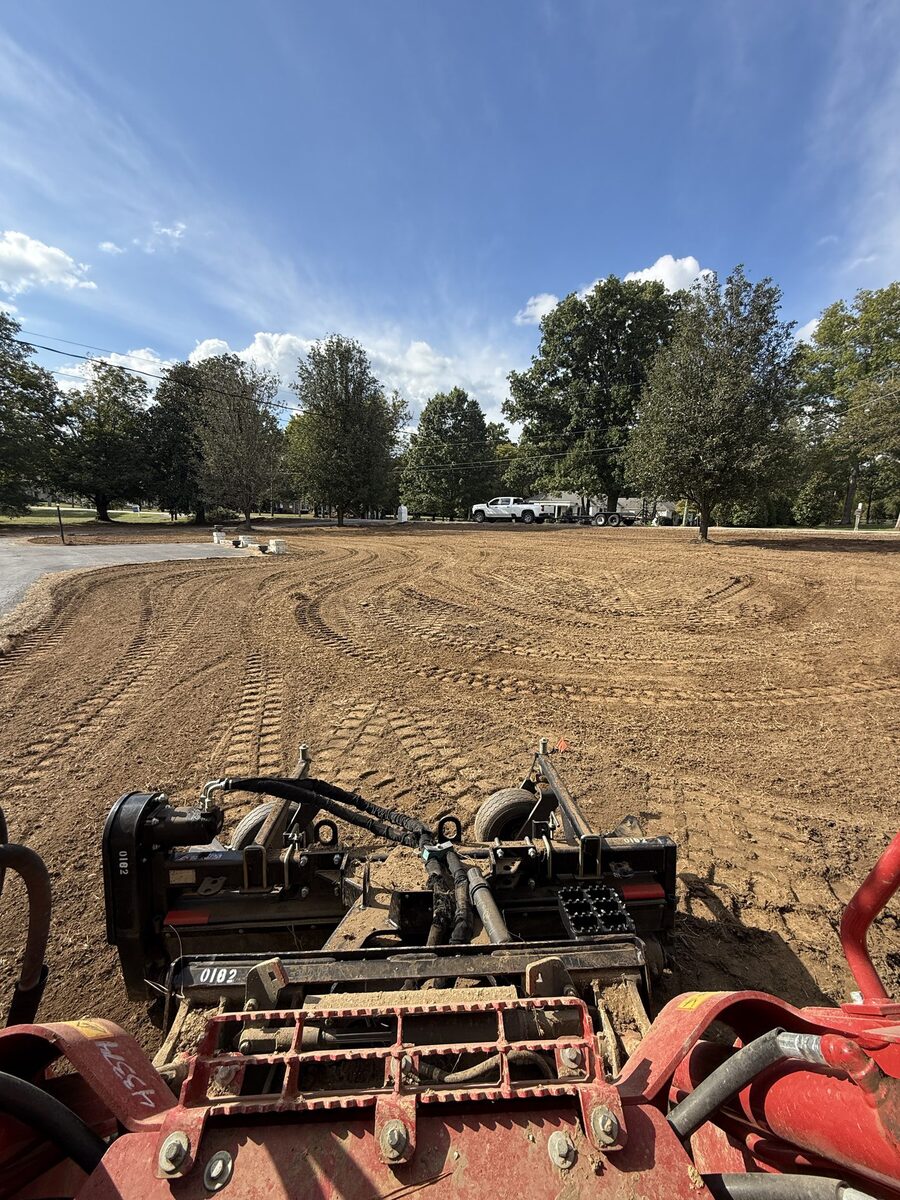 Dunnebacke Constructors grading equipment on job site in Hendersonville TN
