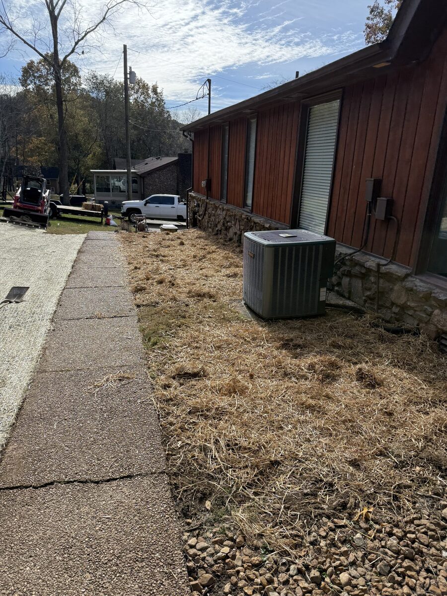Completed driveway and retaining wall project