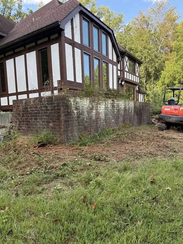 Old brick porch and walkway before demolition — Hendersonville TN